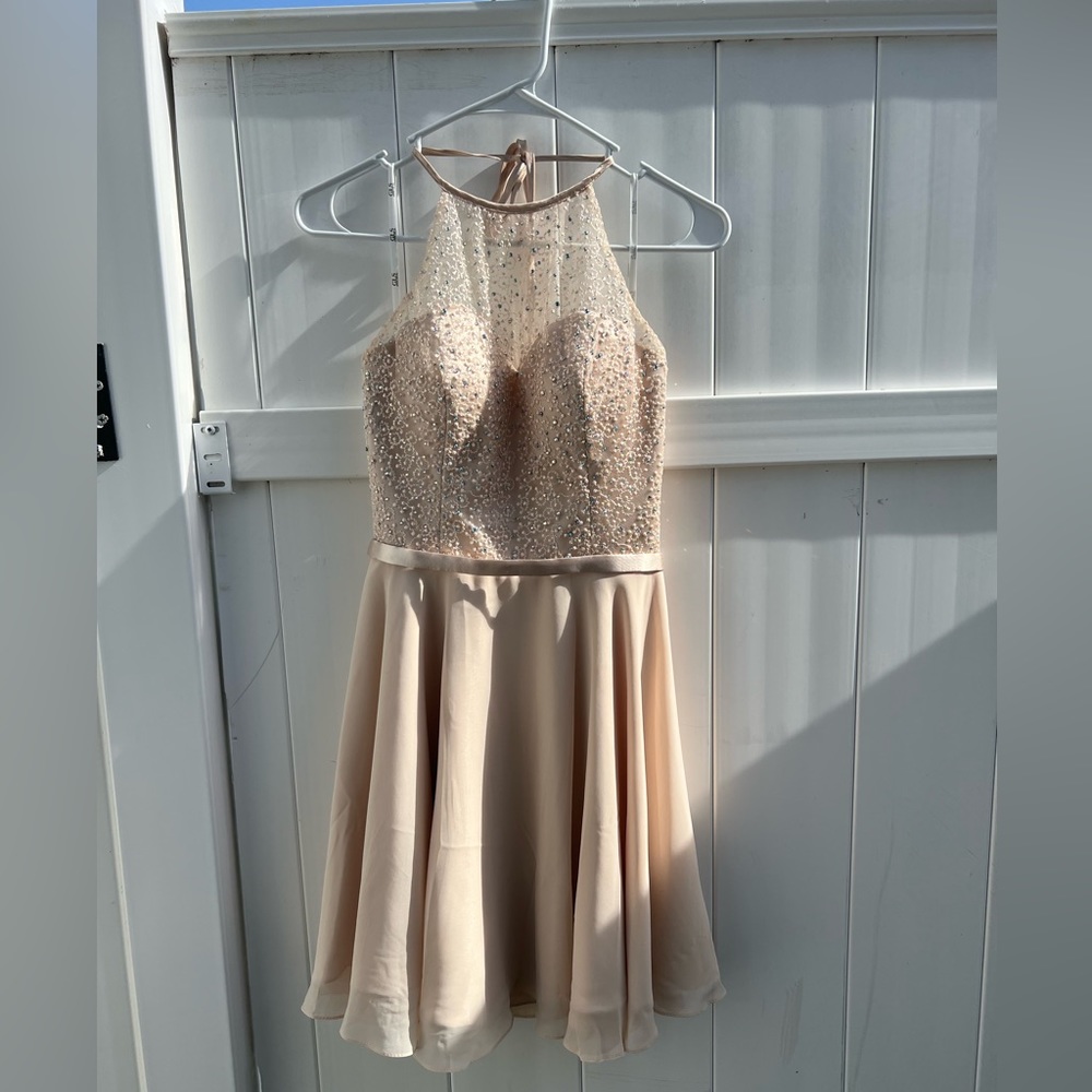 Short party/homecoming dress, halter top